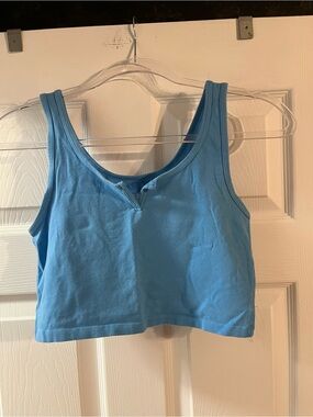 wild fable Light Blue Cropped Tank Top